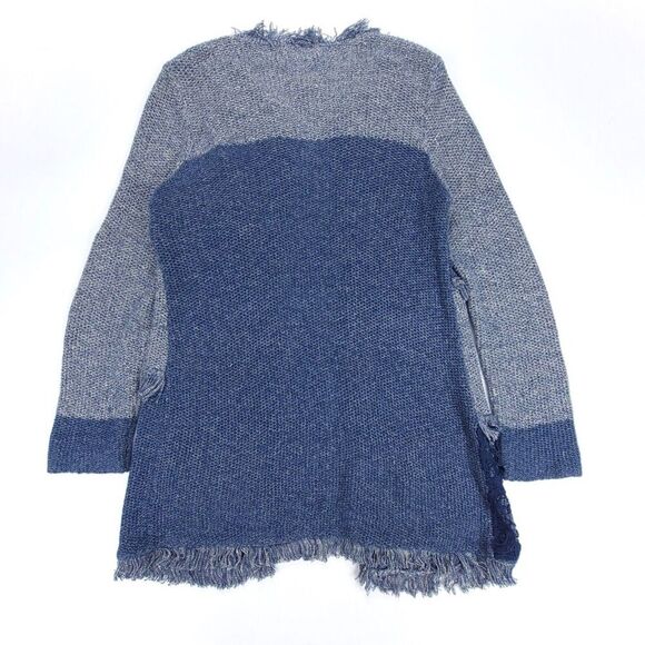 CHICOS Silk Patchwork Fringe Long Western Boho Blocked Lace Denalia Cardigan - Picture 5 of 8